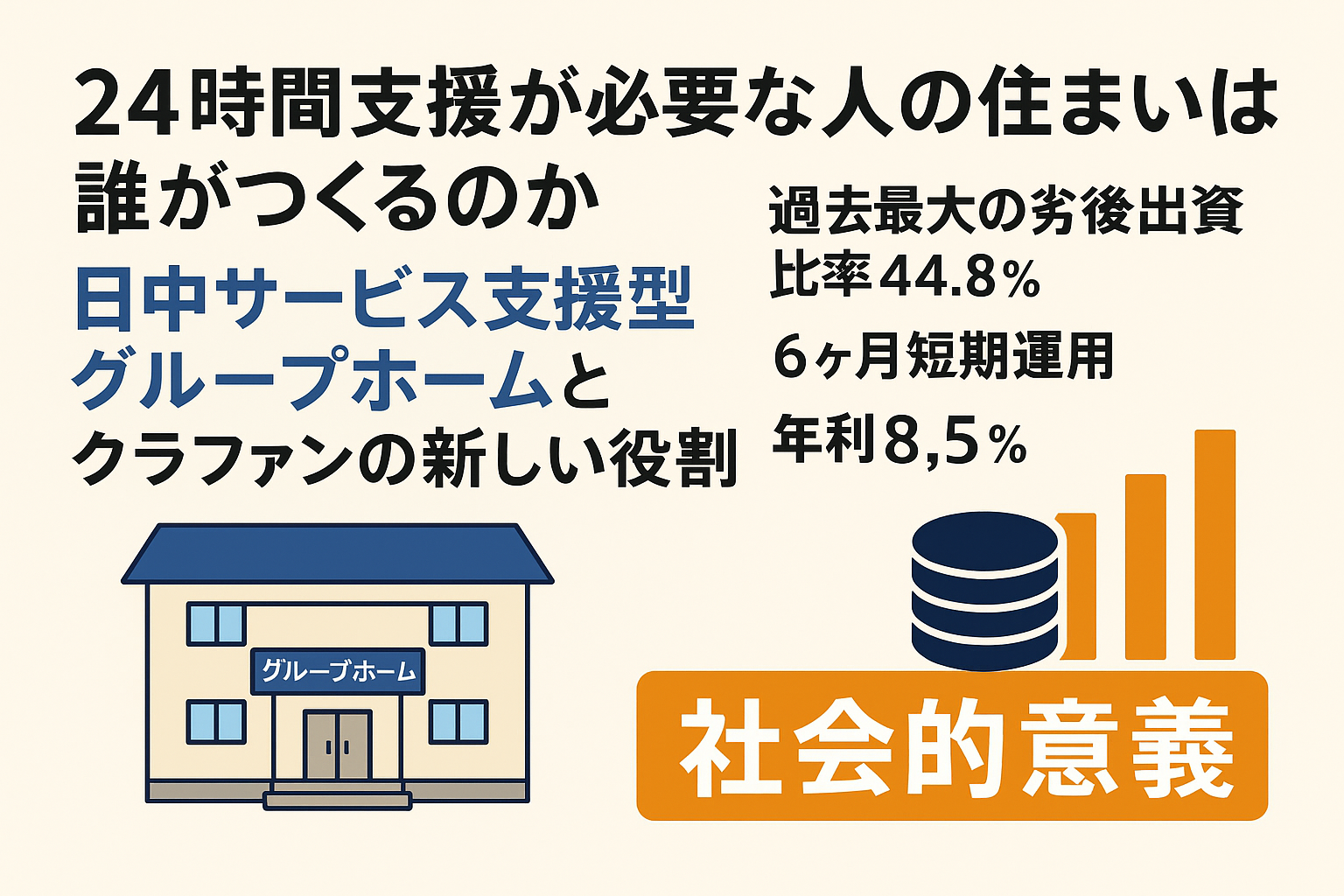 24時間支援が必要な人の住まいは誰がつくるのか 日中サービス支援型グループホームとクラファンの新しい役割