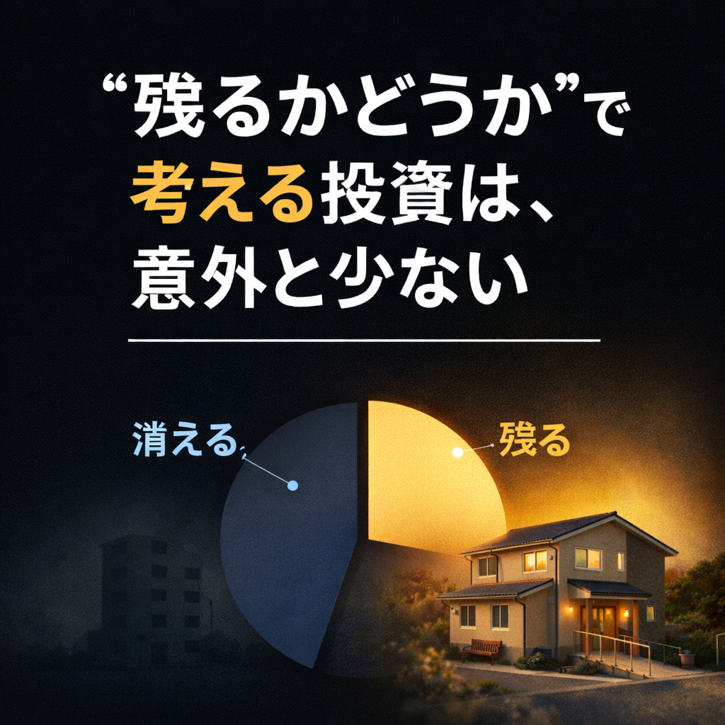 「“残るかどうか”で考える投資は、意外と少ない」