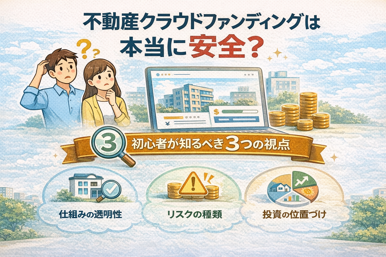 「不動産クラウドファンディングは本当に安全？初心者が知るべき3つの視点」
